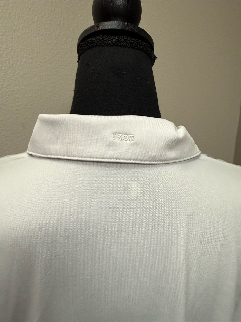 IZOD Golf Cool FX Sleeveless Polo XL White Purple Floral Performance Top - Picture 8 of 13